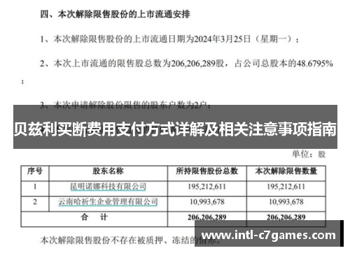 贝兹利买断费用支付方式详解及相关注意事项指南