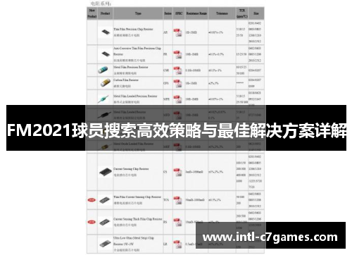 FM2021球员搜索高效策略与最佳解决方案详解